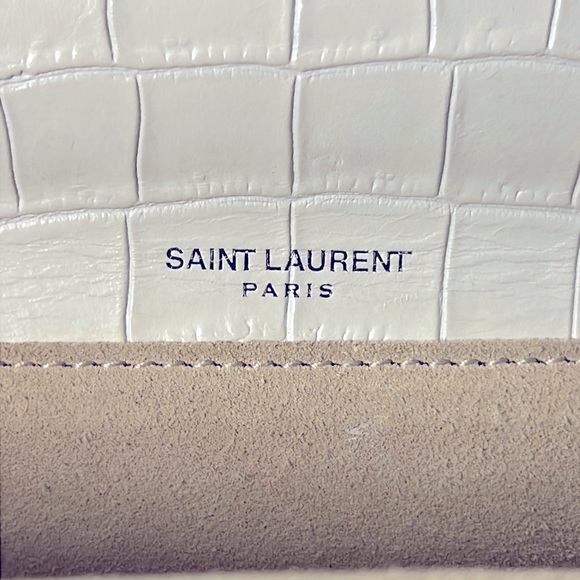 SAINT LAURENT MEDIUM BELLECHASSE CROC EFFECT TOP HANDLE BAG - Picture 12 of 13